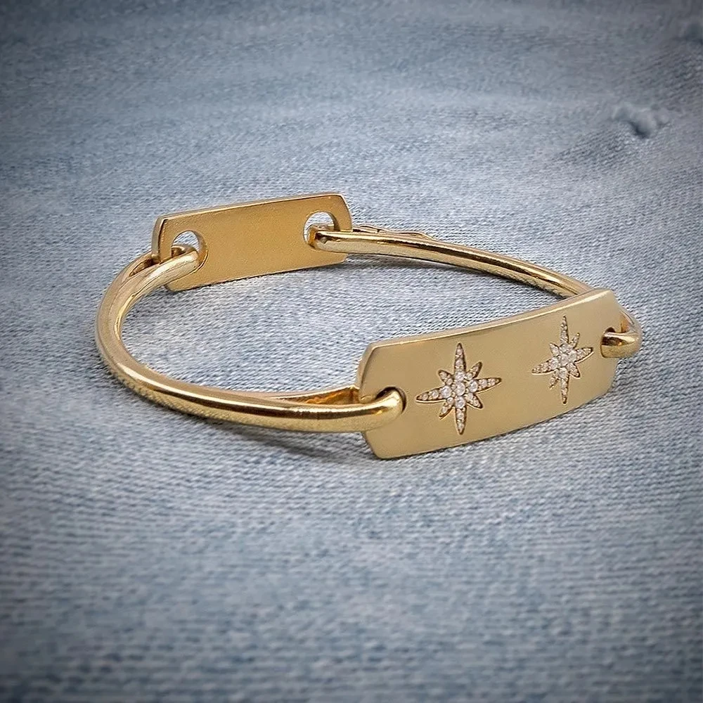 Модный шарм из стерлингового серебра копия 1:1 Реплика вымощенные звезды браслет