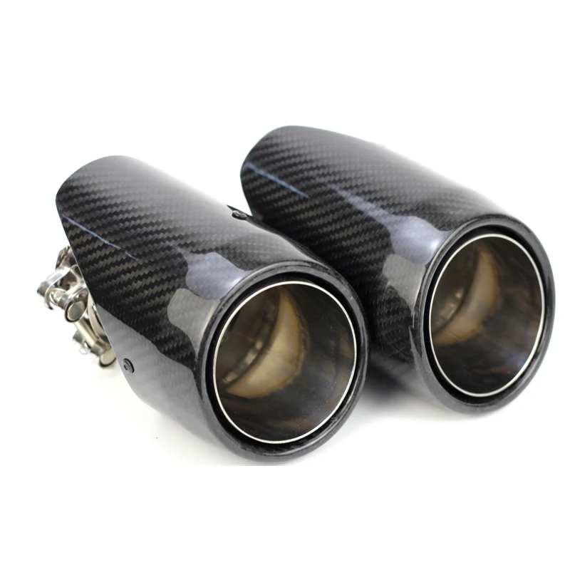 2 шт. глянцевые наконечники для выхлопных труб из углеродного волокна 2022 |
