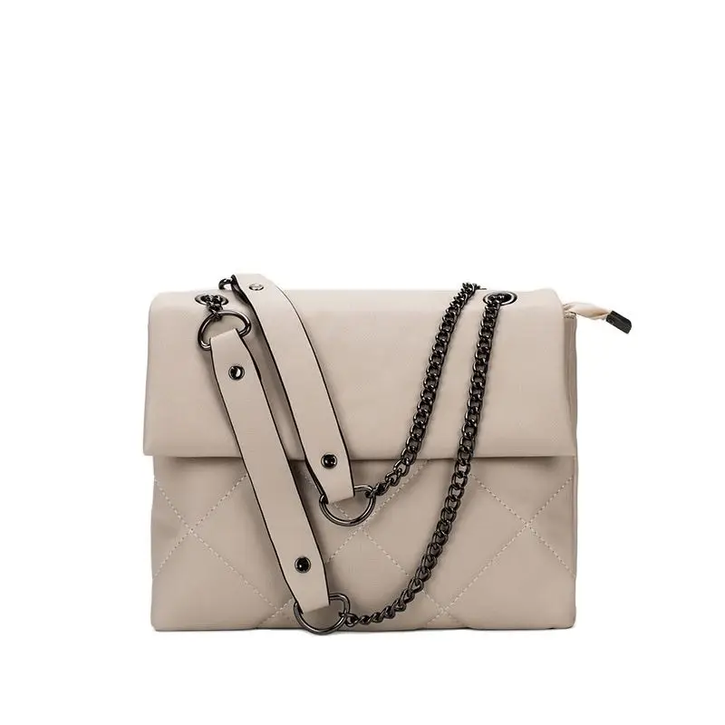 

2021 Ladies Large Capacity PU Bags Tide Korean Retro Simple Messenger Bag Chain Joker Shoulder