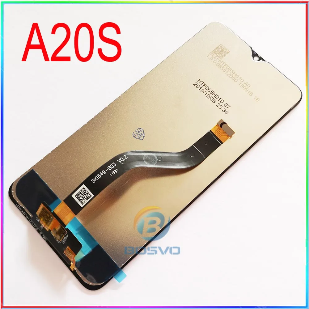 Pantalla LCD t&aacute;ctil para m&oacute;vil, montaje de marco para Samsung A20S, A207, A207F, A207F/DS, A207FN, A207U, A207W, venta al por mayor, lote de 10 unidades-2