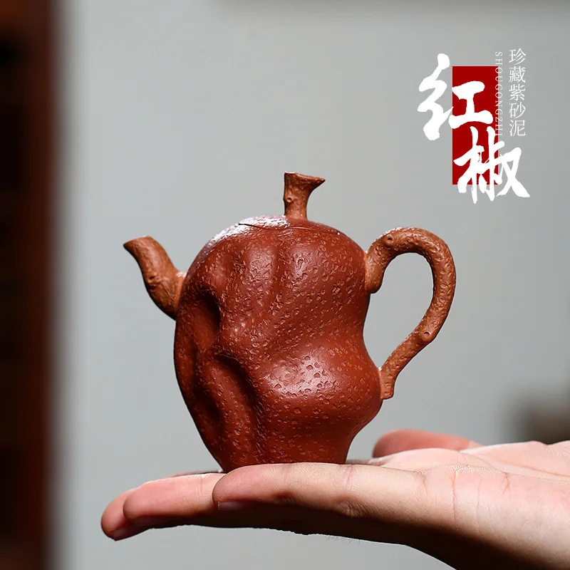 

Yixing purple clay teapot raw ore jujube mud red dates teapot Kungfu tea set teapot small capacity 100ml