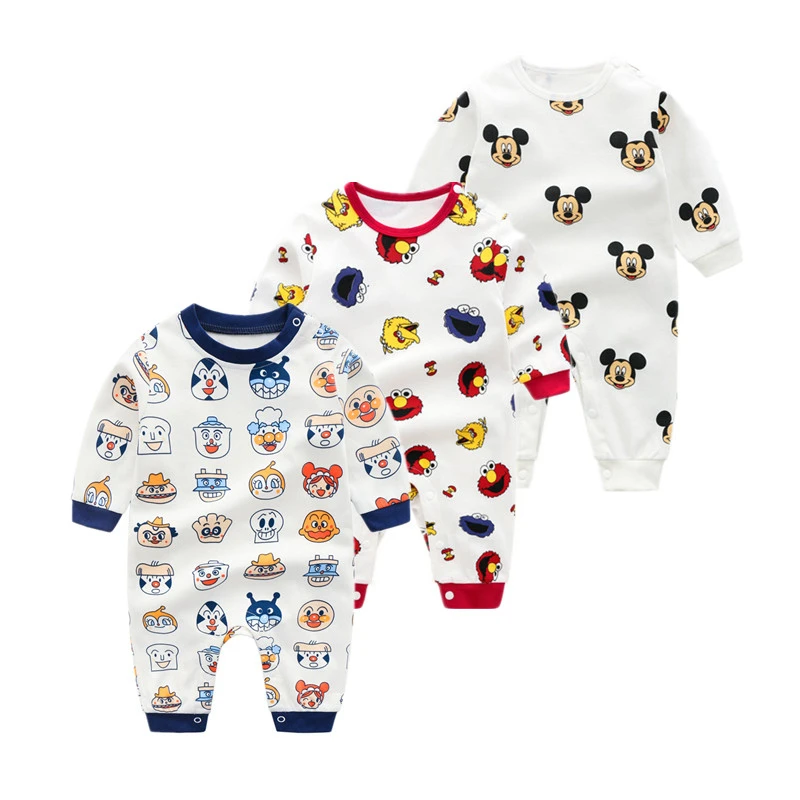 Весенне-осенние детские комбинезоны для мальчиков из 100% хлопка с длинными