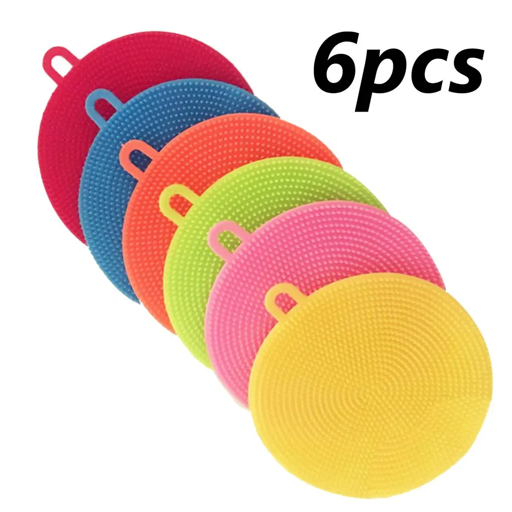 

Silicone Dish Bowl Cleaning Brush Silicone Scouring Pad Silicone Dish Sponge Kitchen Pot Cleaner Washing Tool