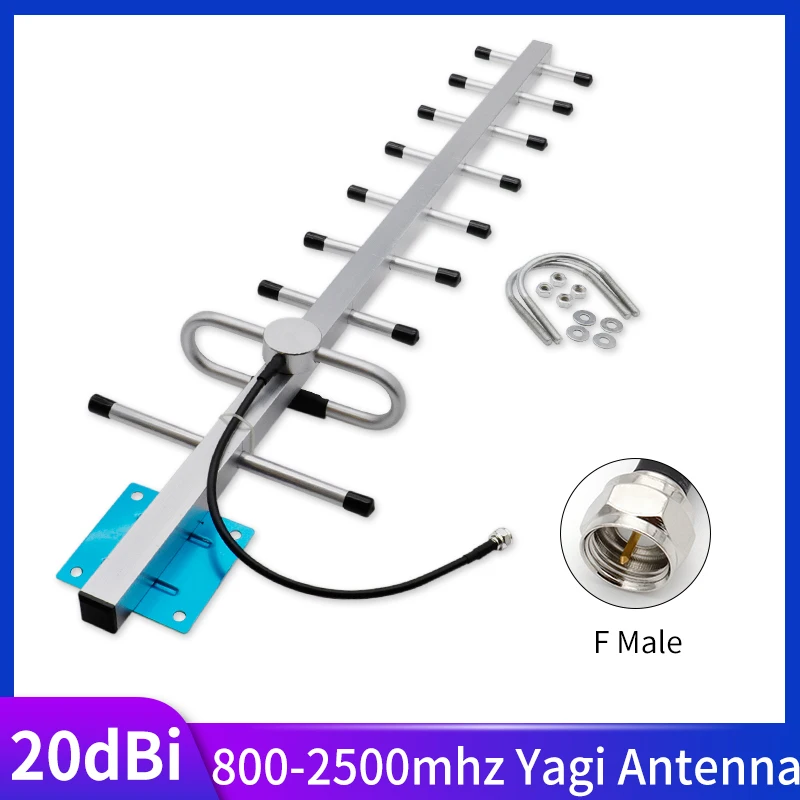 F разъем Штекерный 20dBi Yagi антенны 800 МГц 2500 универсальная длина кабеля 30 см с