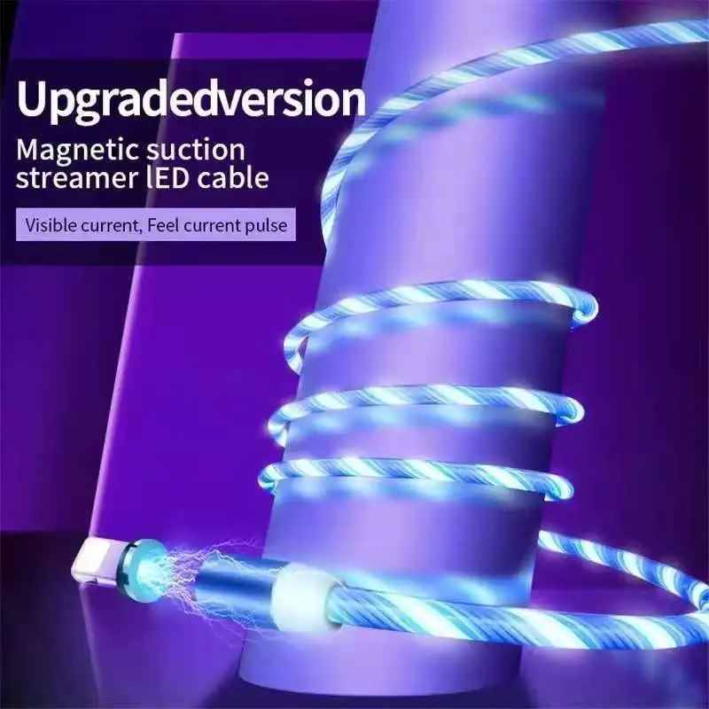 Шнур зарядный со светодиодной подсветкой Micro USB Type C | Электроника