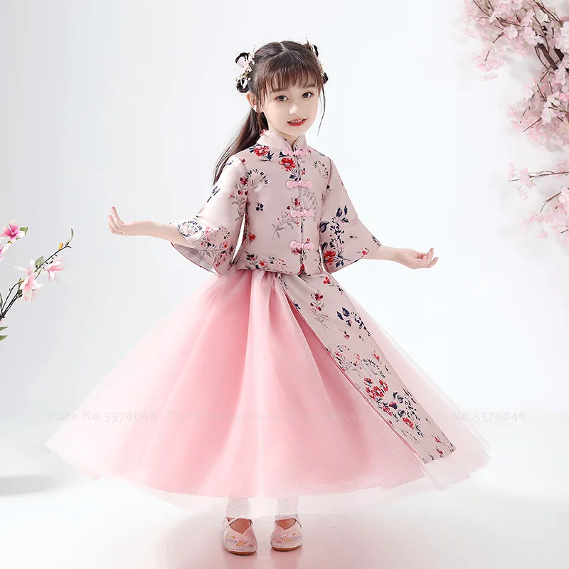 Традиционное китайское платье для девочек Костюм ханьфу детей Платье принцессы