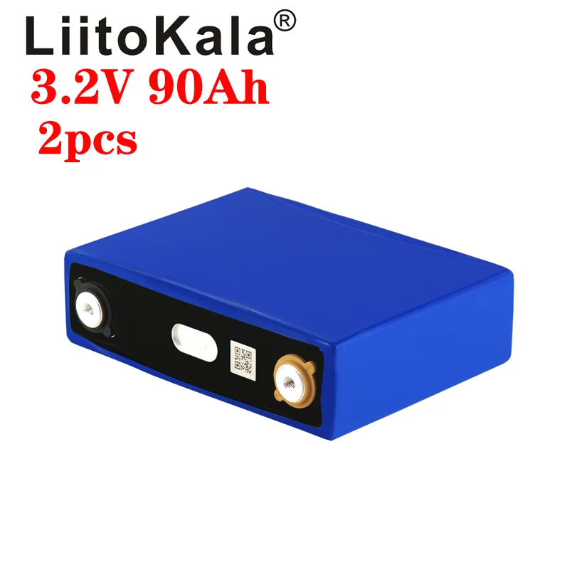 

2 шт. LiitoKala 3,2 v 90Ah LifePo4 батарея литиевая 270A 3C Высокая дренажная для diy 12V 24V солнечный инвертор электрический автомобиль Гольф-кары