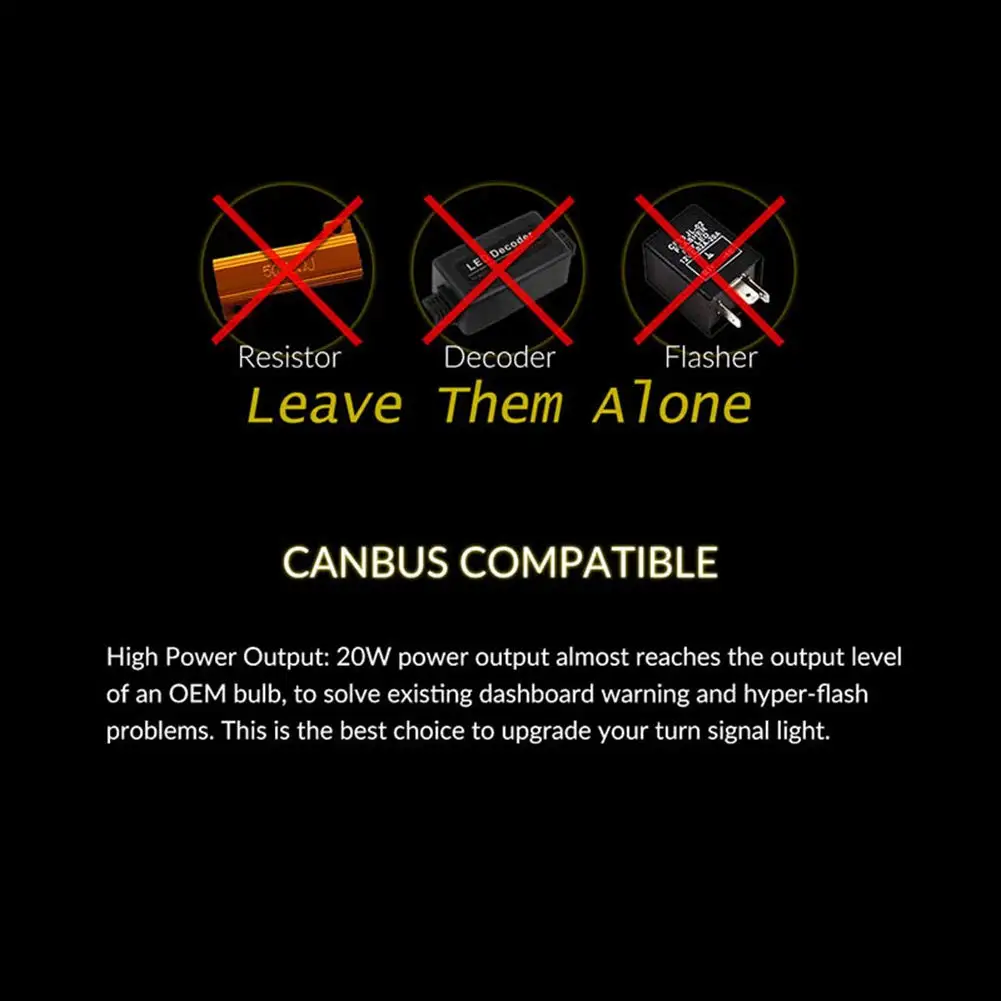 VANSSI 2x T20 W21W WY21W 7440 7440NA светодиодный светильник сигнала поворота лампы Canbus без ошибок нет Hyper Flash 24smd 2000 люмен Желтый Янтарный