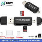 Устройство для чтения карт Micro SD GRWIBEOU, USB 2,0, OTG, 2,0