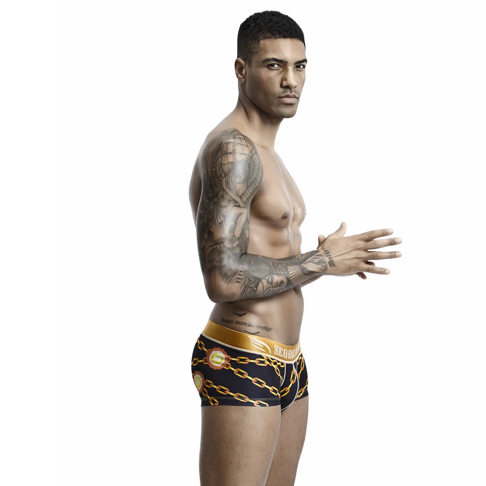 SEOBEAN Men Boxers Underwear Sexy Comfortable Breathable Underpants Male Boxer | Мужская одежда