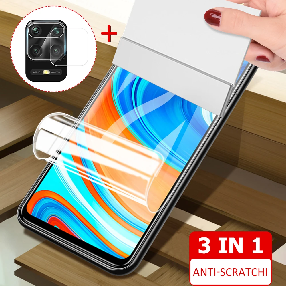 Гидрогелевая пленка 3 в 1 для Xiaomi 9 Pro 9Pro Note9 Max Защитное стекло объектива камеры