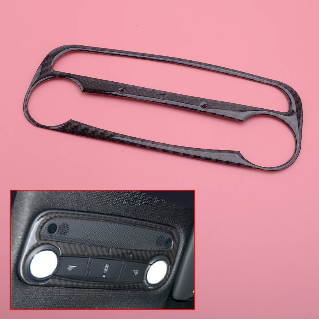 

CITALL Черный углеродного волокна кровельное световая панель для чтения декоративная крышка Стикеры отделка Подходит для Audi TT TTRS 2008-2011 2012 2013 ...