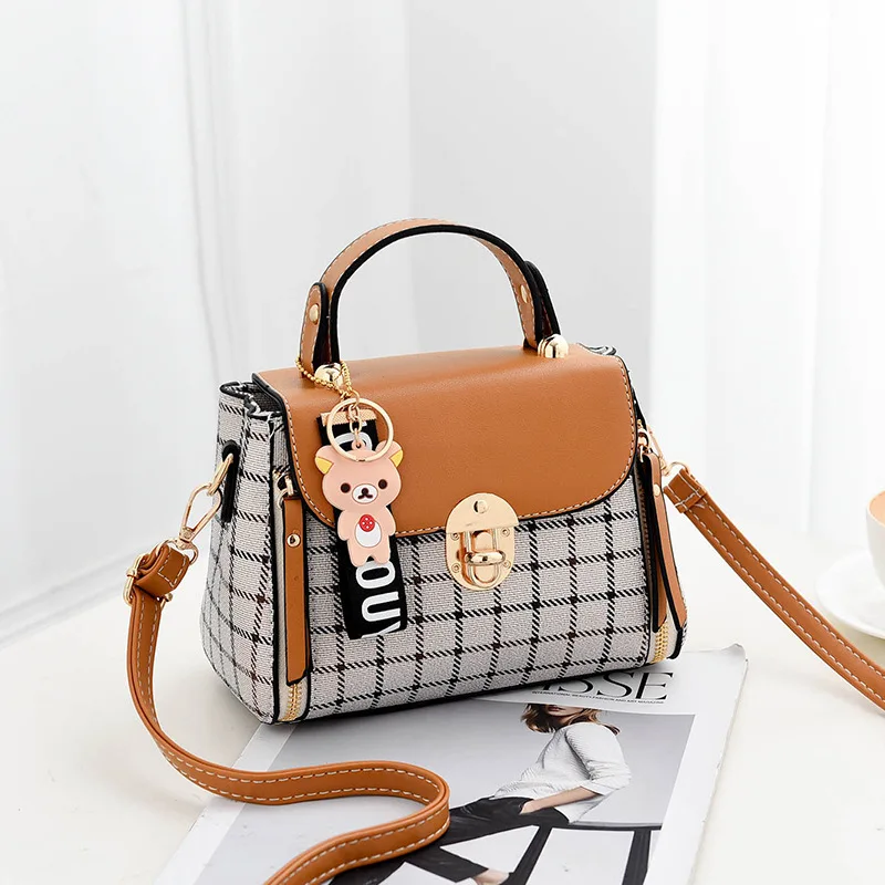 

Han edition grid inclined across a small female with the bag in the new party bag ms single shoulder bag fashion western style b