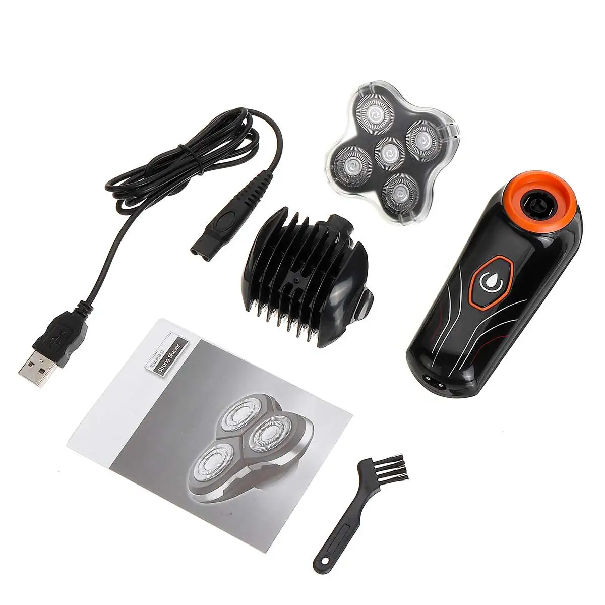 

2 In 1 Waterproof Rechargeable Electric Shaver 5D Floating Head Shaving Machine Waterproof Electric Shavers for Body Washing