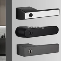 Elegant European Magnetic Mute Ecological Wood Door Lock Universal Interior Living Room Bedroom Door Handle Lock with Keys
