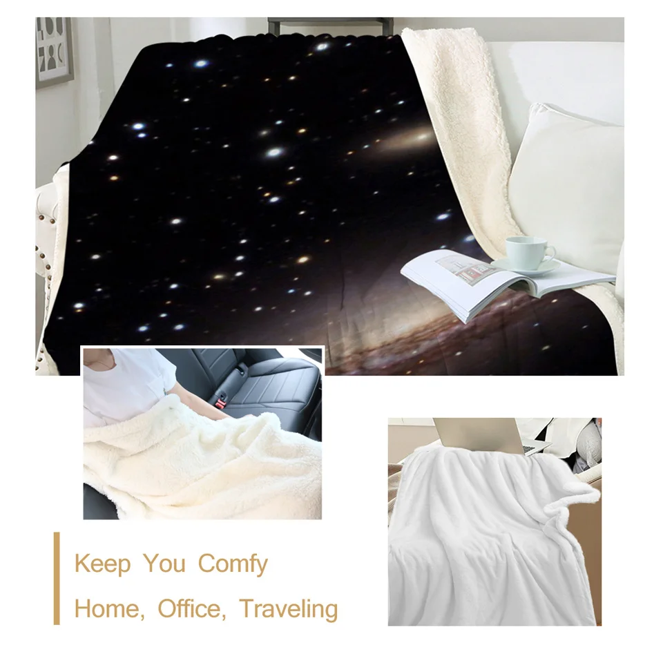 BeddingOutlet удивительное одеяло из шерпы галактики с принтом Вселенной плюшевые