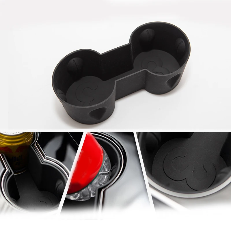 

Silicone Shock-Absorbing Anti-Skid Water Cup Holder Cover For Tesla Model 3 (Black)