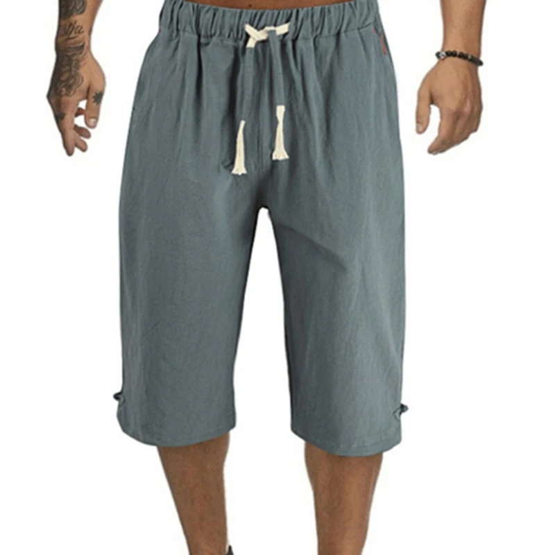 

Мужские брюки, шорты для плавания, летние пляжные повседневные брюки с эластичной резинкой, короткие быстросохнущие тренировочные штаны, новинка, 2022