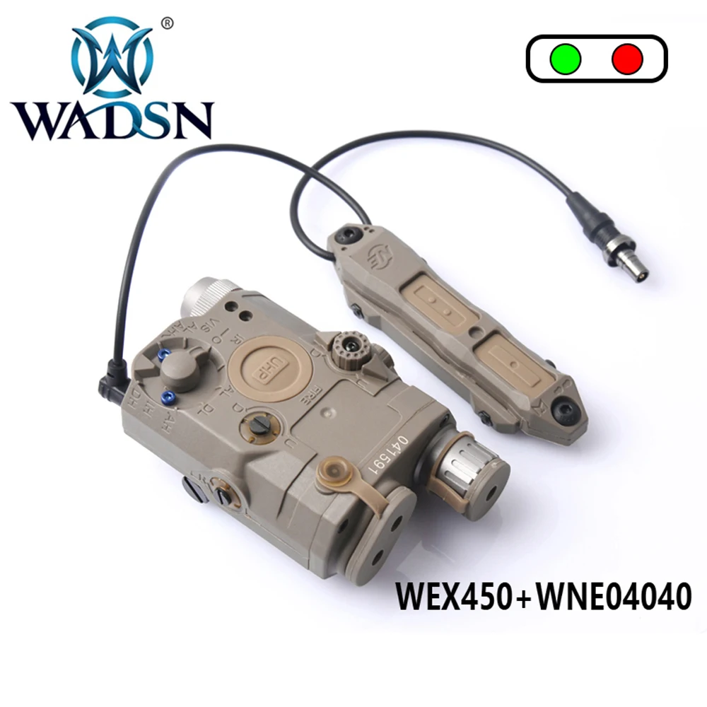 WADSN Softair LA 5C PEQ 15 UHP красный и зеленый лазерный светодиодный фонарь с тактическим