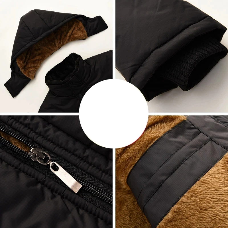 

2020 New Men Jacket Coats Thicken Warm Winter Windproof Jackets Casual Mens Down Parka Hooded Outwear Cotton-padded Jacket