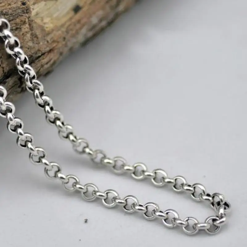 Ожерелье из стерлингового серебра 925 пробы для мужчин и женщин ручная работа