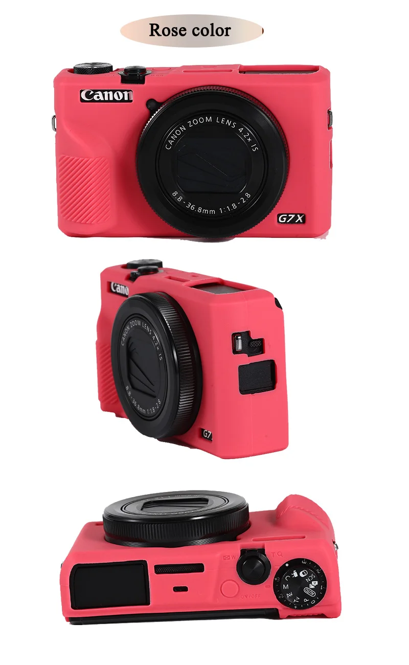 Красивая видеокамера для камеры Canon G7XII G7X II G7X mark 3 G7X III G5X II силиконовый чехол резиновый чехол для камеры защитный чехол