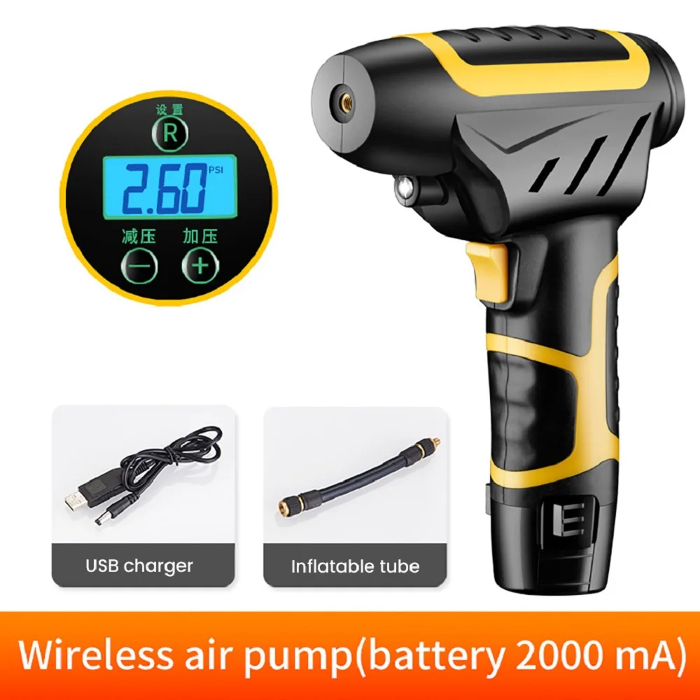 Online Bomba De Compresor De Aire Portátil Para Coche, Inflador De Neumáticos De Mano Inalámbrico Con Enchufe Americano, Herramienta De Reparación De 150 PSI Para Motocicleta