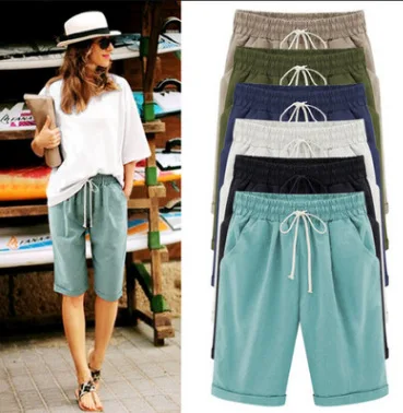 Летняя одежда повседневные штаны женские шорты тонкая верхняя большой размер