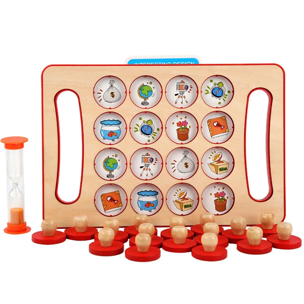 

Children Puzzle Board Game Instant Photo Memory Chess Baby Brain Power Early Education Wooden Learning Toys Kids Gifts