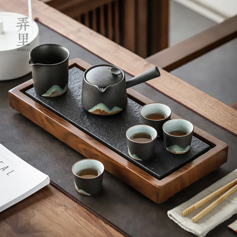 Japanese Ceramic Handle Teapot Infuser Mini Kitchen Dining Bar Kettle Tea Pot Porcelain Theiere Ceramique Chinese KK60CH | Дом и сад