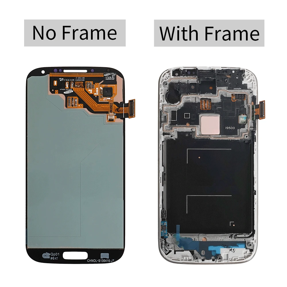 ЖК дисплей Super AMOLED 5 0 дюйма для SAMSUNG Galaxy S4 сенсорный экран с рамкой и дигитайзером в