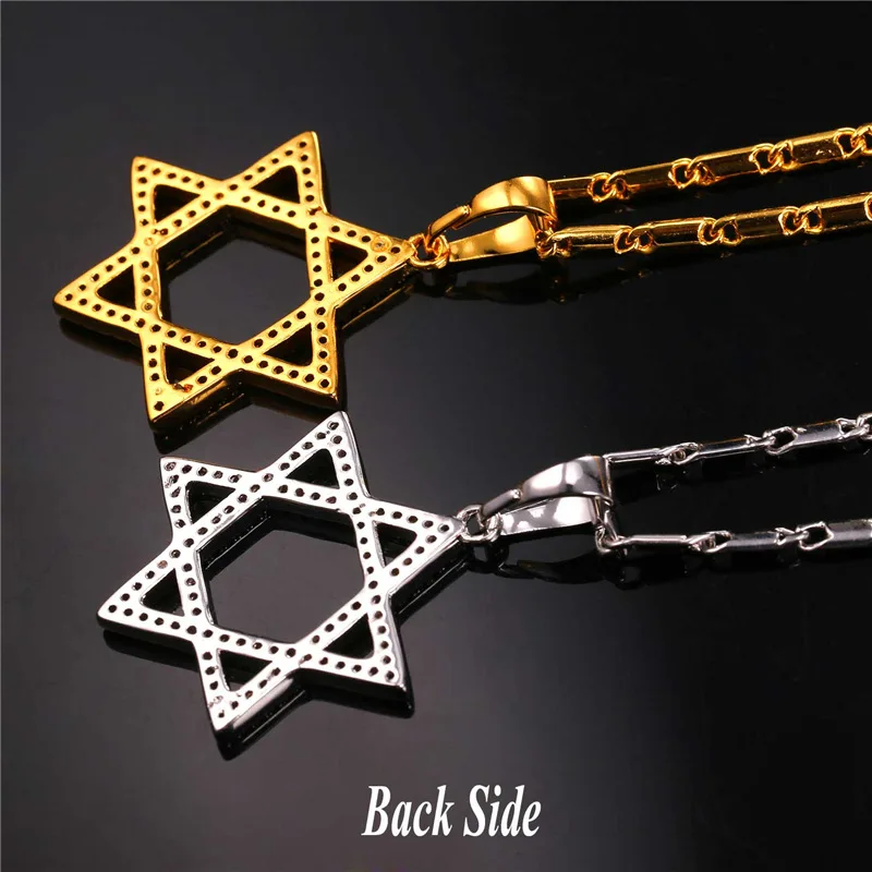 Collare Ювелирные наборы для женщин Magen David Star золотого/серебряного цвета
