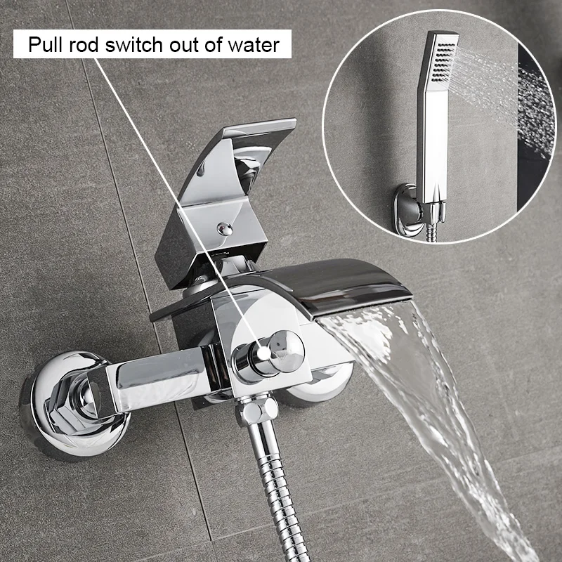 Набор для ванны и душа настенный смеситель ванной в форме водопада ванная