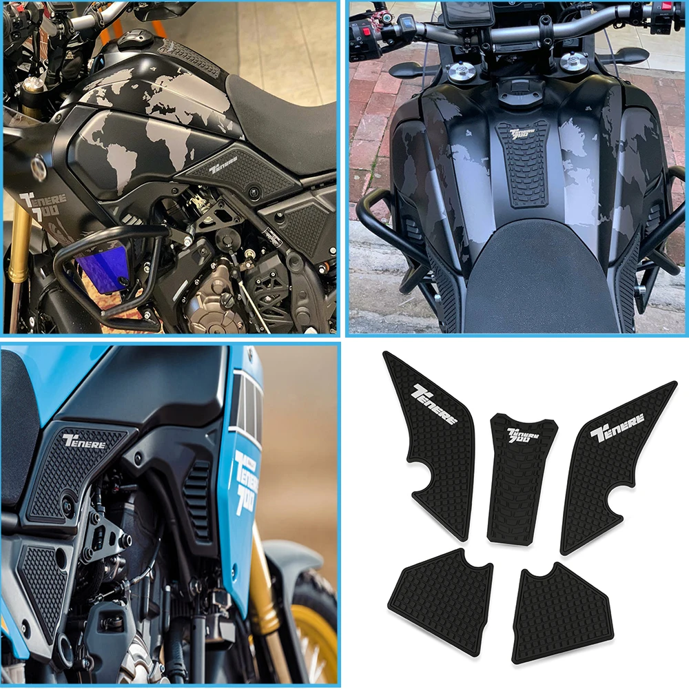 

Для YAMAHA TENERE 700 Tenere700 XTZ 700 T7 Rally 2019 2020 мотоциклетная Нескользящая боковая топливная Водонепроницаемая прокладка резиновые наклейки на бак