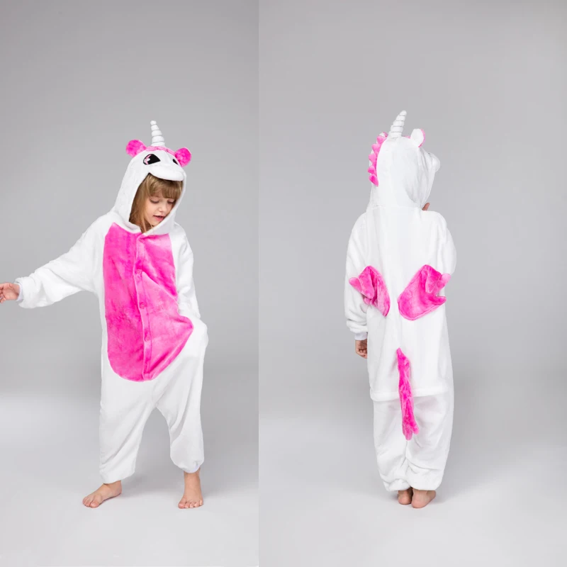 Пижама в виде единорога Детский комбинезон Детская толстовка кигуруми пижамы