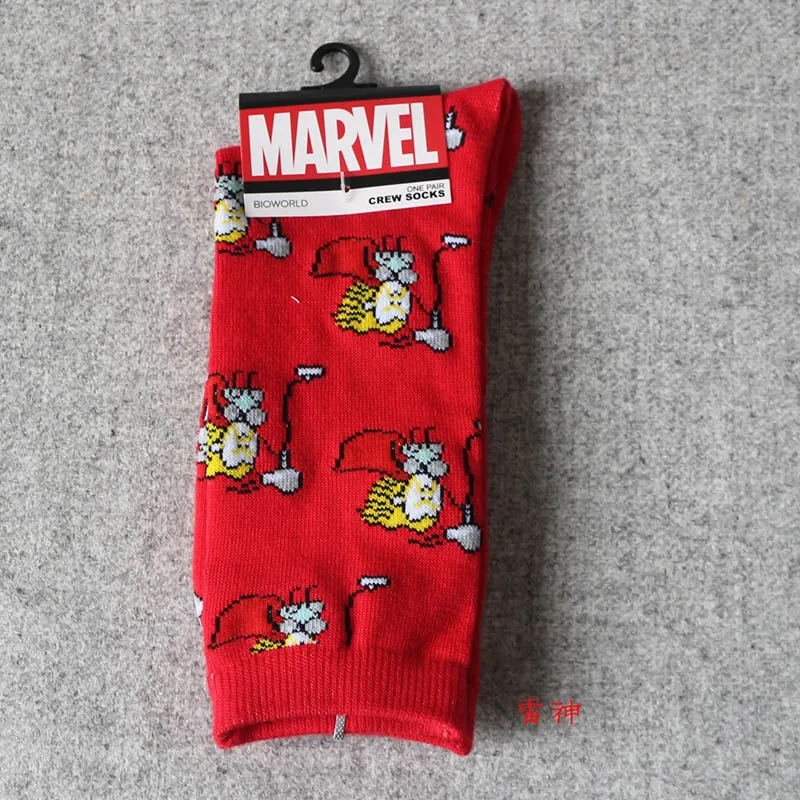 8 Герой комиксов Marvel General/Носки Теплые повседневные носки до колена с рисунком Железного человека Капитана Америки - Цвет: 8