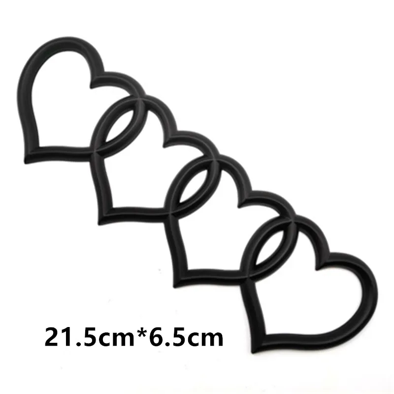 1 шт. ABS Четыре любовных сердца четыре кольца эмблема задний багажник