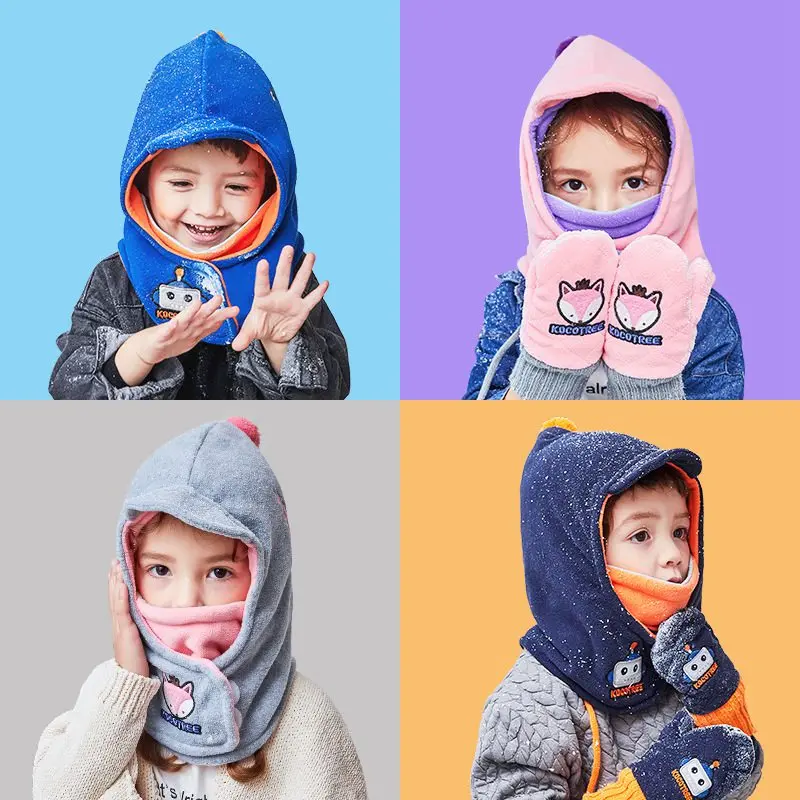 Детская теплая полумаска для лица на шею зимняя спортивная маска Ветрозащитная
