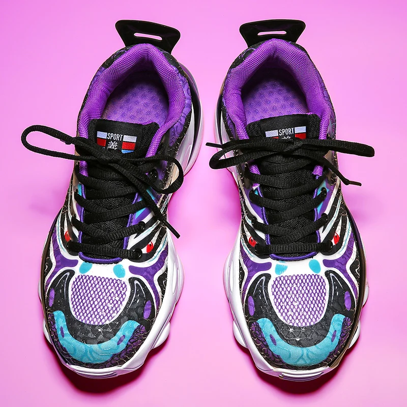 Осенняя фиолетовая спортивная обувь для мужчин Balenci aca кроссовки увеличивающие