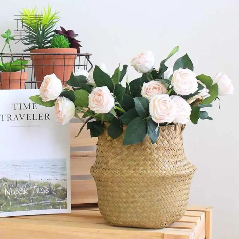 Креативная складная корзина для хранения натурального цветочного горшка