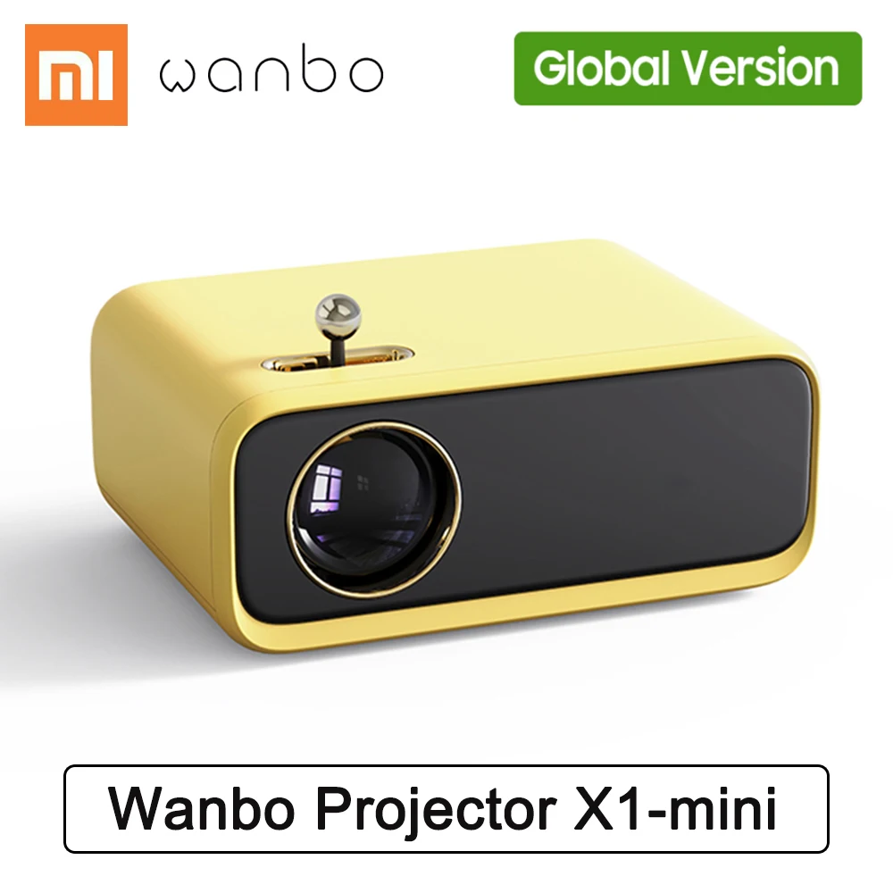 

Global Version Wanbo Projector X1-mini Mini Projector 200ANSI Mini LED Portable Projection Support 1080P for Home Office Theater