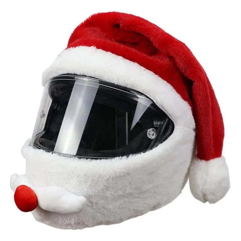

2022 New Outdoor Personalized Full Helmet Cover Christmas Santa ClausPlush Hat for Helmet