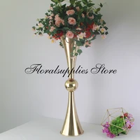 74cm height gold metal flower vases metal candle holders candlesticks wedding centerpieces event flower road lead home decor