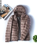 new winter women ultralight thin down jacket white duck down hooded jackets long sleeve warm coat parka female portable outwear