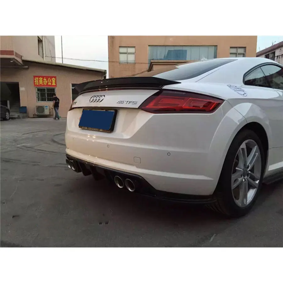 Баланс его Стиль TT TTS углеродного волокна спойлер на задний багажник крыло для Audi