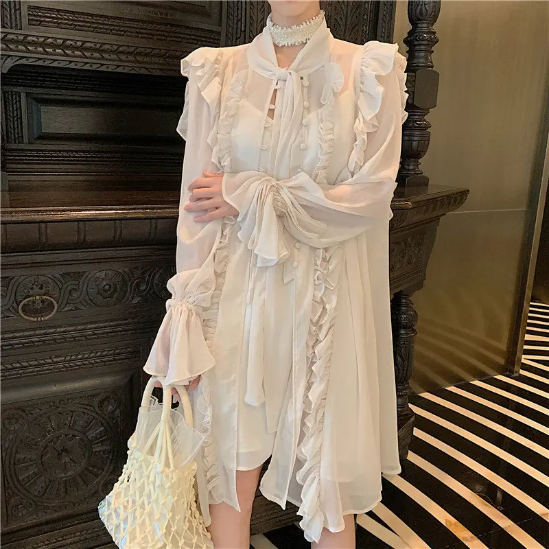 HziriP винтажный Дворцовый стиль белый плюс размер свет Ретро 2019 сексуальные