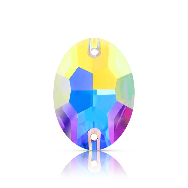 K9 пришить #3210 AB Кристалл Овальный камни с плоской спинкой 7x10 10x14 11x16 13x18 17x24 мм