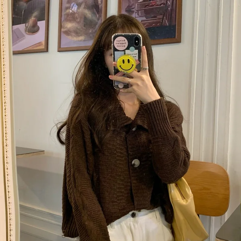 Unif Cardigan Short Sweater Coat Women's Spring 2021 New Net Red Loose Lazy Style Knitted Jum |