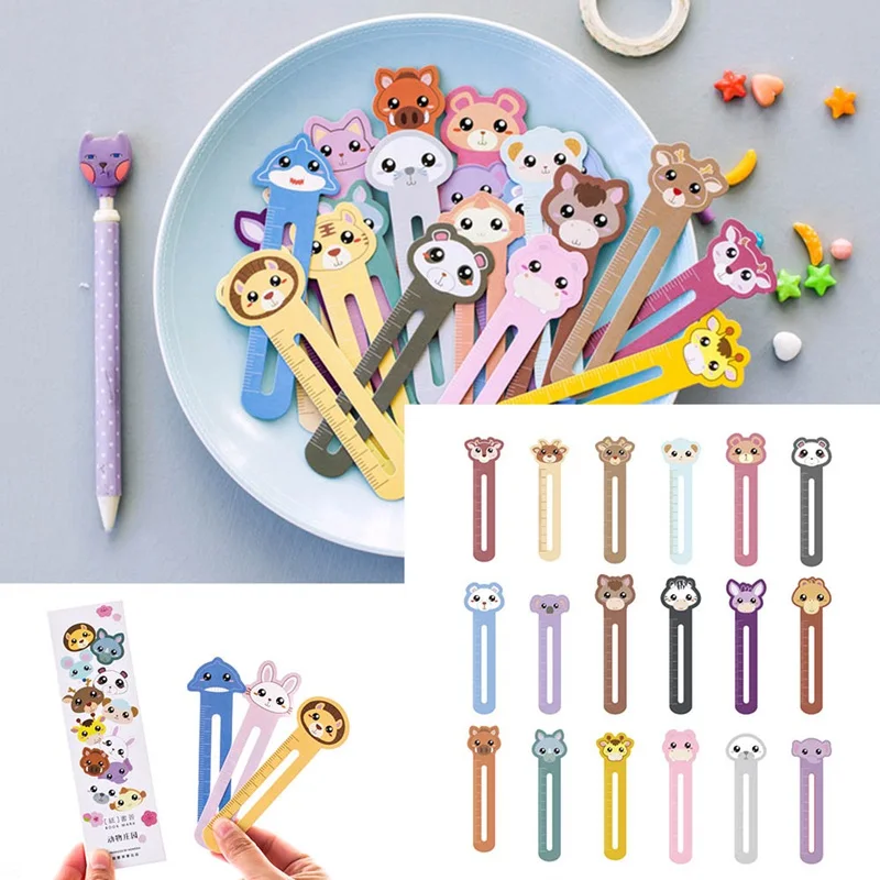 

Animal Manor cute gifts literary exquisite student stationery with book clip ruler function bookmark