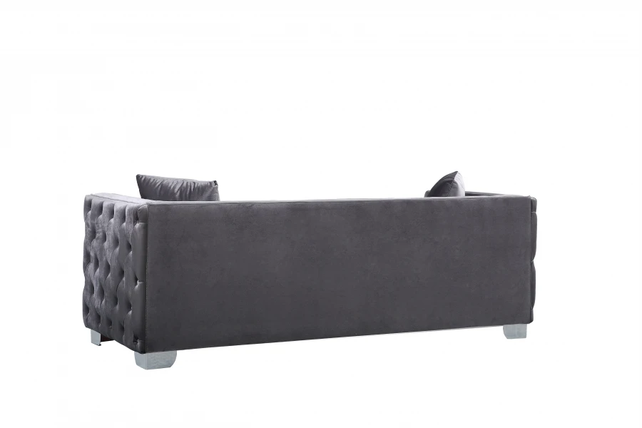 

Vintage solid color nail seat leisure sofas European style interior sofa hotel 2 seat love seat velvet Chesterfield sofa set